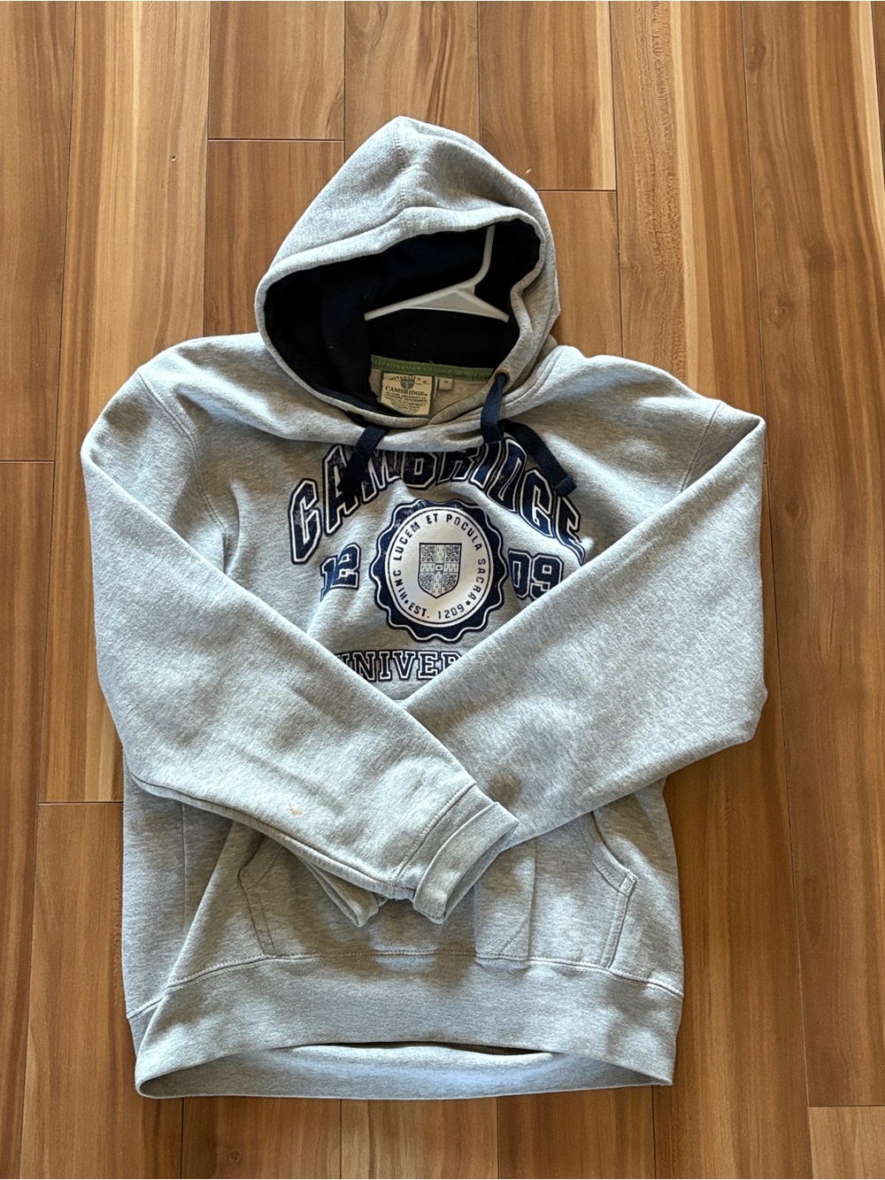 Cambridge University Gray Pullover Hoodie